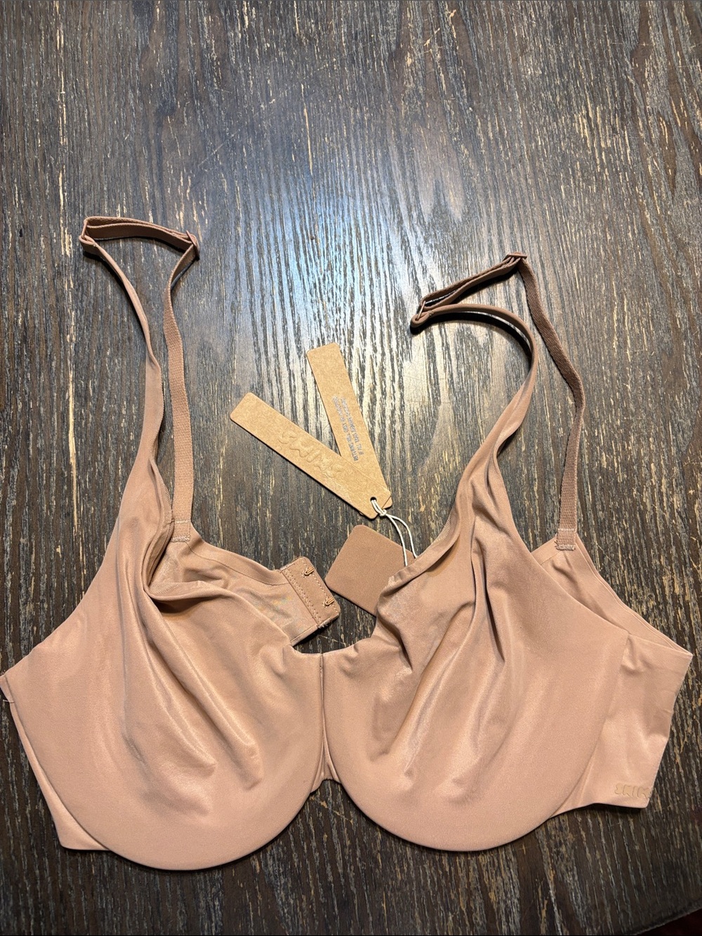 SKIMS Smooth intimate unlined minimized bra 36C sienna NWT